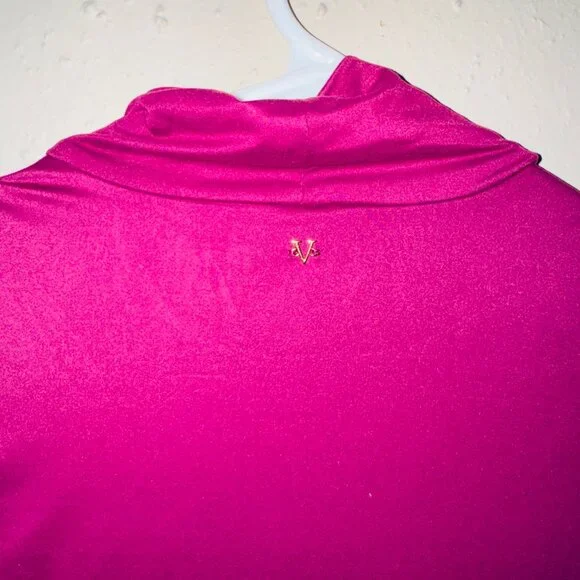 Victoria's Secret Dark Plum Satin Long Sleeve High Neck Bodysuit - Picture 5 of 6